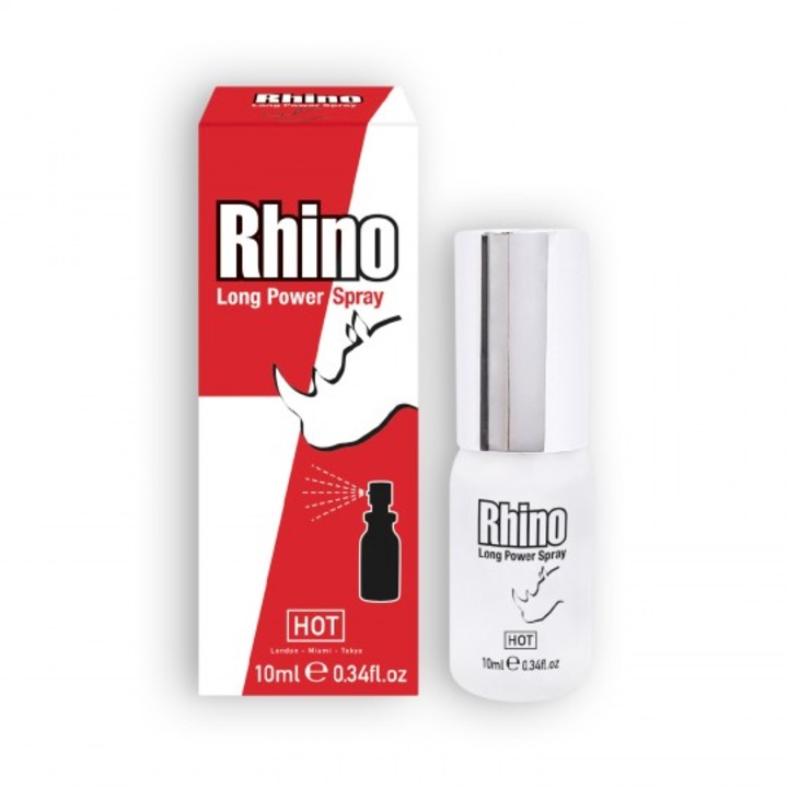 Spray Rhino Long Power, Performanta Masculina, Imbunatatire Rezistenta, HOT, 10 ml