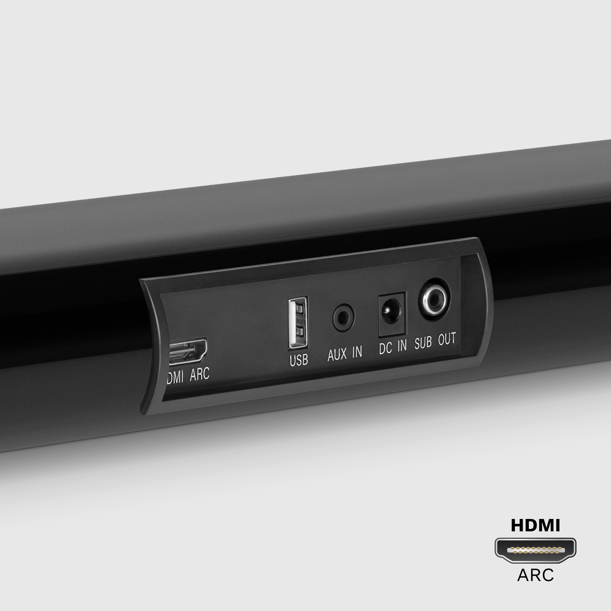 Soundbar 2.1 Kruger&Matz cu Subwoofer Wireless si Telecomanda, 36W, Culoare Negru