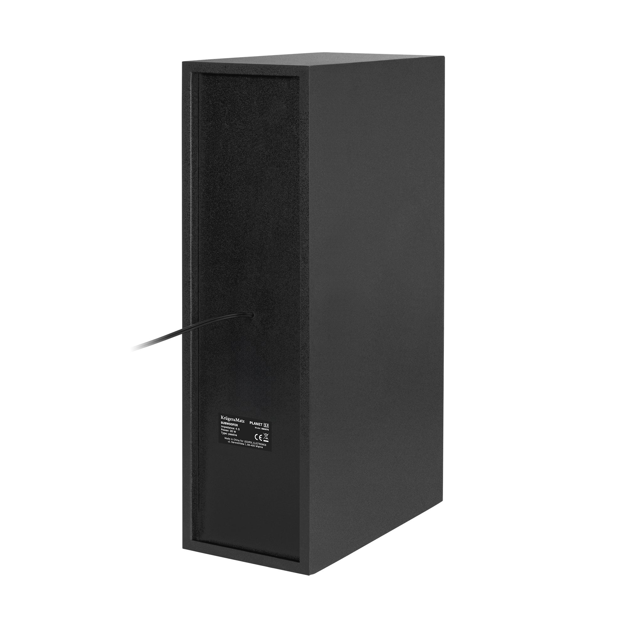 Soundbar 2.1 Kruger&Matz cu Subwoofer Wireless si Telecomanda, 36W, Culoare Negru