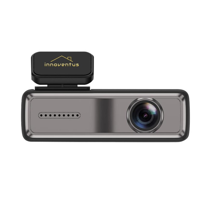 Intelligens WiFi Innoventus® SD kártya 32 GB autós műszerfali kamera, 160°-os filmezés, 1080P FHD felbontás, éjszakai látás, G-szenzor, WDR, RoadCam alkalmazás, ezüst színű