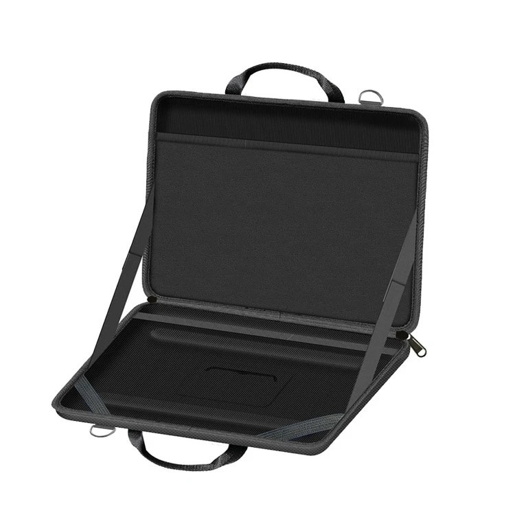 Geanta de Protectie Antisoc, Pentru Laptop 13-14 inch, Servieta cu Maner Ergonomic, Fermoar Rezistent, Impermeabila, Waterproof, Material Plastic Durabil, Design Slim, Compatibila cu Alte Laptopuri, Negru
