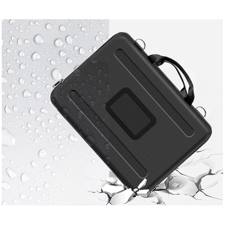Geanta de Protectie Antisoc, Pentru Laptop 13-14 inch, Servieta cu Maner Ergonomic, Fermoar Rezistent, Impermeabila, Waterproof, Material Plastic Durabil, Design Slim, Compatibila cu Alte Laptopuri, Negru