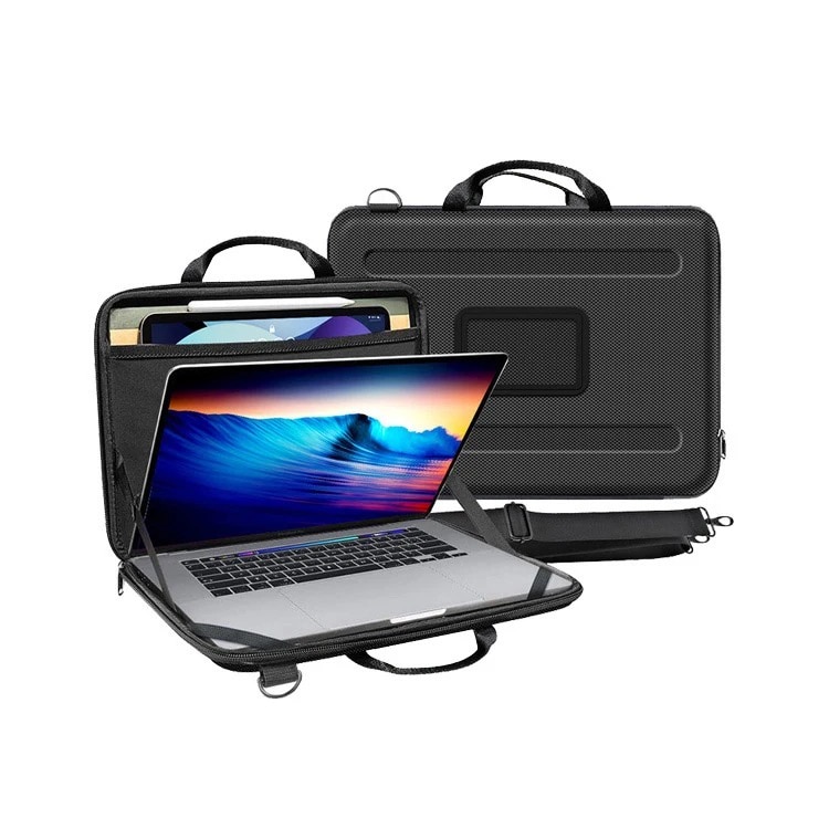 Geanta de Protectie Antisoc, Pentru Laptop 13-14 inch, Servieta cu Maner Ergonomic, Fermoar Rezistent, Impermeabila, Waterproof, Material Plastic Durabil, Design Slim, Compatibila cu Alte Laptopuri, Negru