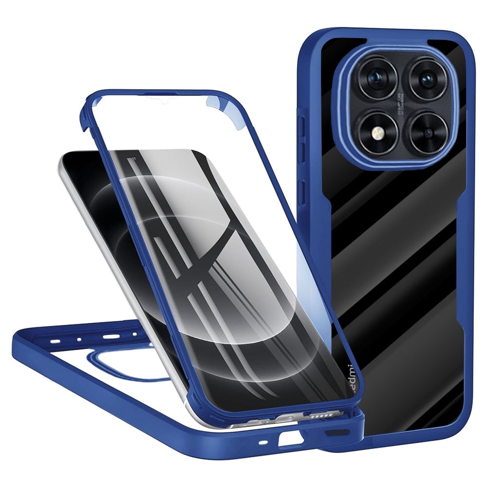 Husa pentru Xiaomi Redmi Note 14 Pro / Note 14 Pro+ / Poco X7 DaDen® ColorVerse 360, Antisoc, Protectie completa spate-ecran, Albastru