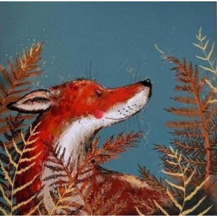 Karnet AC876 Lis, Alex Clark, 152x151mm, set cu plic kraft maro