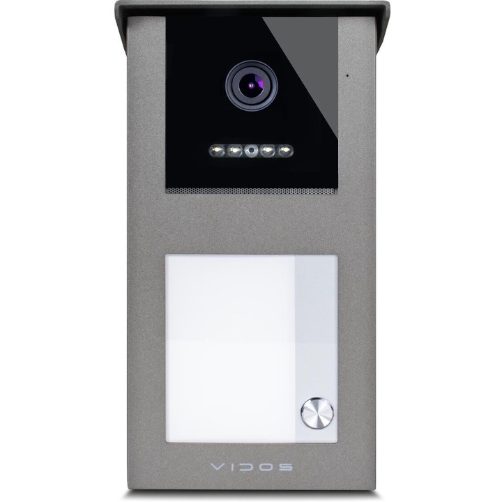 Panel de acces VIDOS S101-1, camera CMOS Full HD, iluminare nocturna LED, IP54, 176x90x28mm