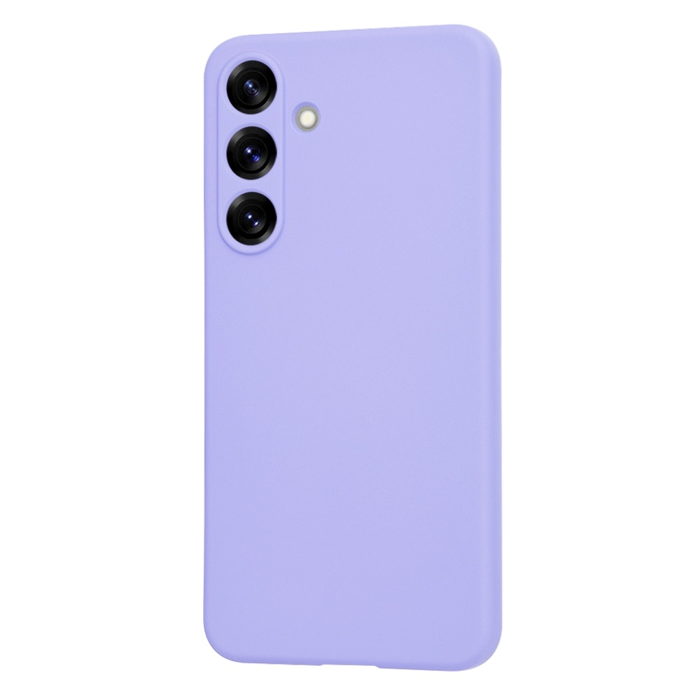 Husa pentru Samsung Galaxy S25 Daden® Silicon SoftFlex, Ultra Slim, Protectie sporita, Interior de microfibra, Mov deschis