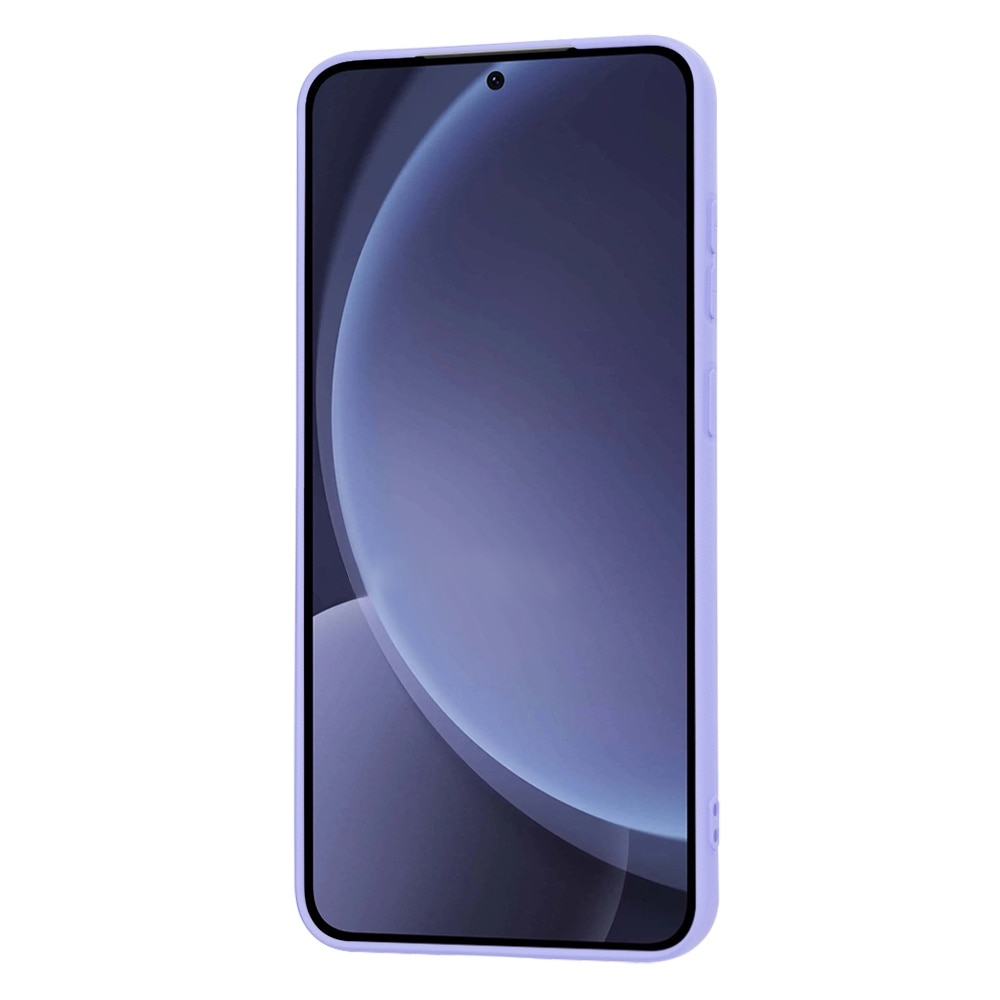 Husa pentru Samsung Galaxy S25 Daden® Silicon SoftFlex, Ultra Slim, Protectie sporita, Interior de microfibra, Mov deschis