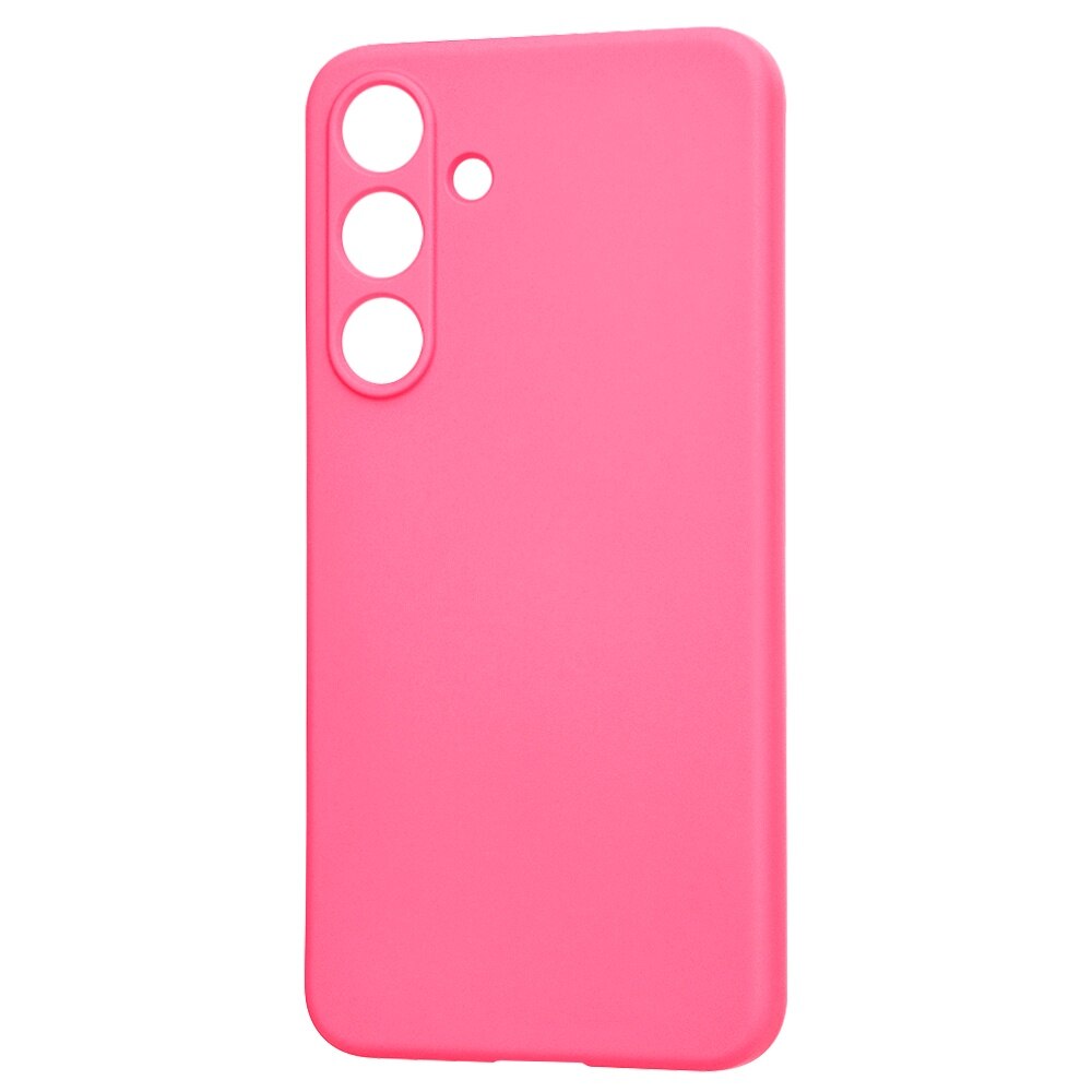 Husa pentru Samsung Galaxy S25 Daden® Silicon SoftFlex, Ultra Slim, Protectie sporita, Interior de microfibra, Roz neon
