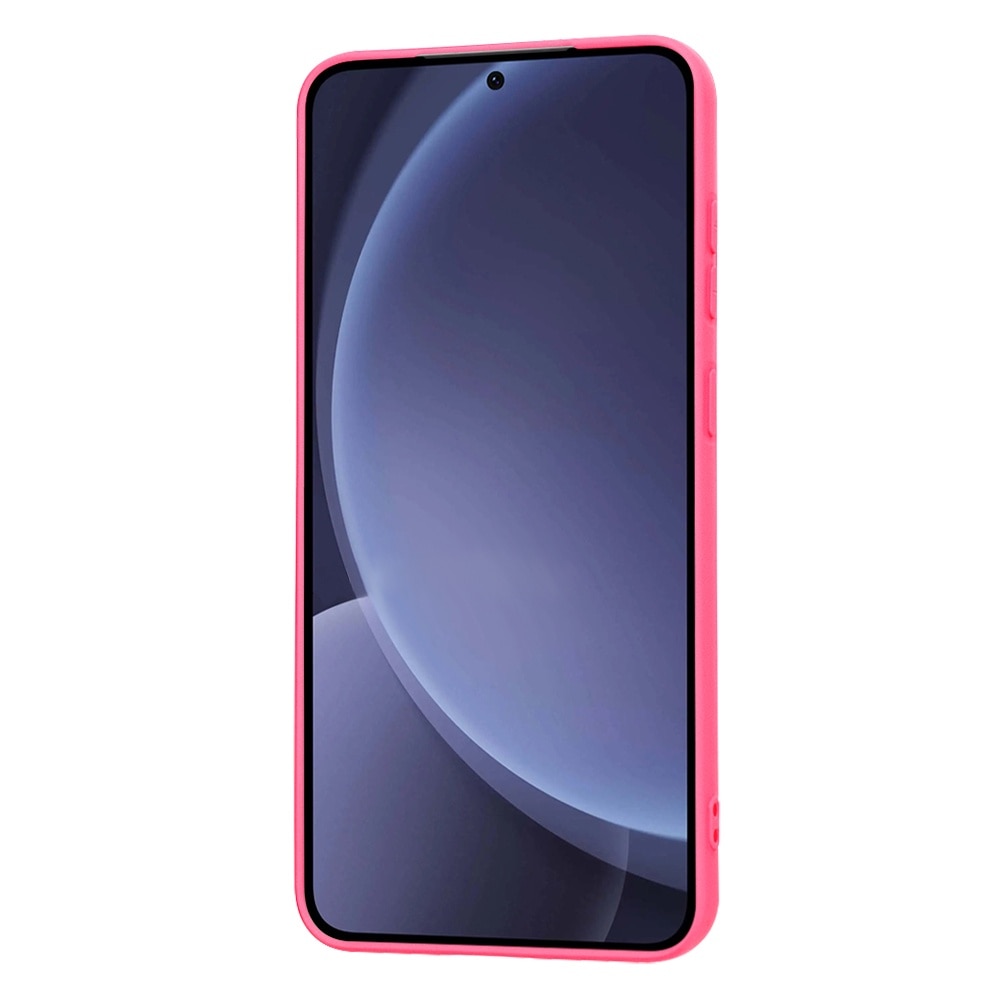Husa pentru Samsung Galaxy S25 Daden® Silicon SoftFlex, Ultra Slim, Protectie sporita, Interior de microfibra, Roz neon