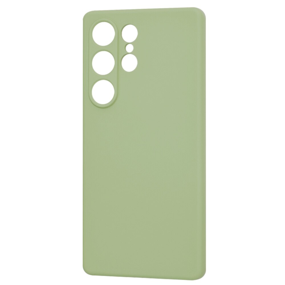 Husa pentru Samsung Galaxy S25 Ultra Daden® Silicon SoftFlex, Ultra Slim, Protectie sporita, Interior de microfibra, Verde matcha