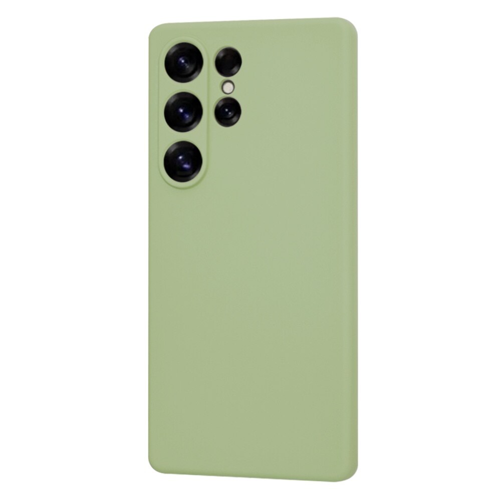 Husa pentru Samsung Galaxy S25 Ultra Daden® Silicon SoftFlex, Ultra Slim, Protectie sporita, Interior de microfibra, Verde matcha