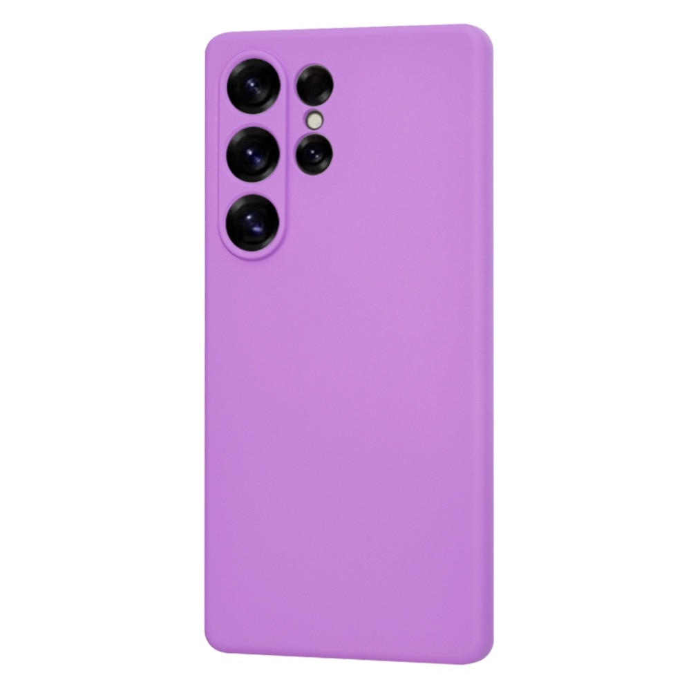 Husa pentru Samsung Galaxy S25 Ultra Daden® Silicon SoftFlex, Ultra Slim, Protectie sporita, Interior de microfibra, Mov