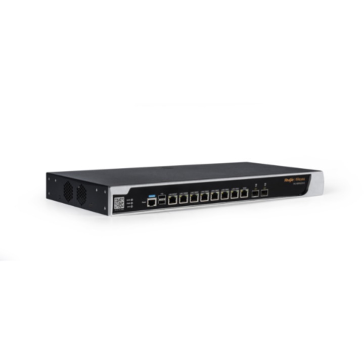 Ruijie RG-NBR6205 router, 8x GE, 2xSFP, 1,5 Gbps, felhő, OpenVPN, 500 kliens, 1U