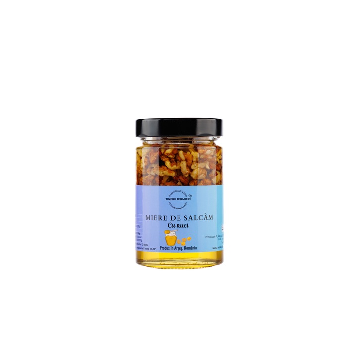 Miere de salcam cu nuca, Tinerii Fermieri, 420g