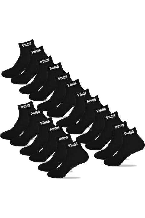 Чорапи до глезена, Puma, лого, памук, 9 чифта, C3, размер, Черен, 43-46