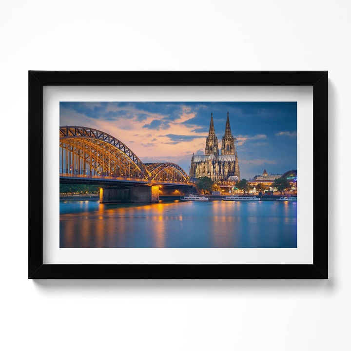 Tablou Inramat, Wallfluent, Vedere la primarie, Rama negru, 30x20 cm, 010330010100200280335