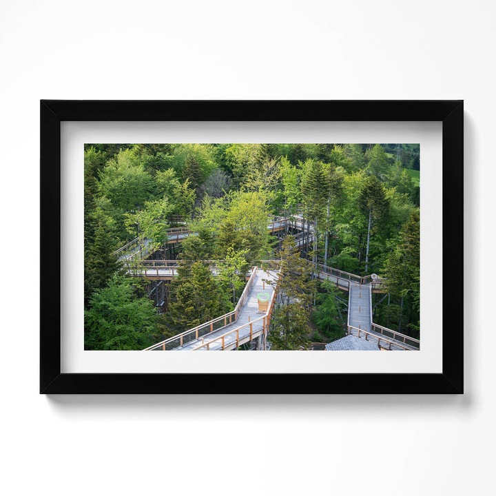 Tablou Inramat, Wallfluent, Calea in Krynica Zdrój, Rama negru, 30x20 cm, 010330010100200280311