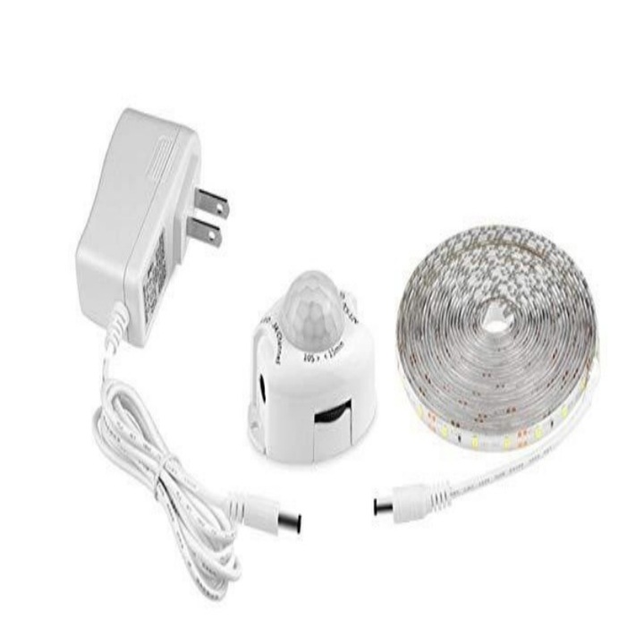AjieQaQ LED лента, сензор за движение, студено бяло, 0.8x2.15x1cm, акумулаторна