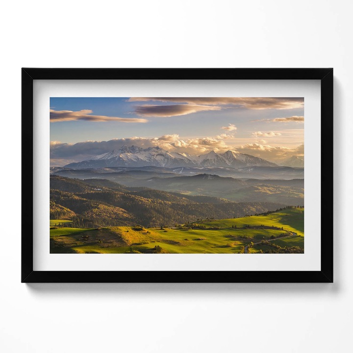 Tablou Inramat, Wallfluent, Pieniny Wysoki Wierch, Rama negru, 60x40 cm,010330010110200280313