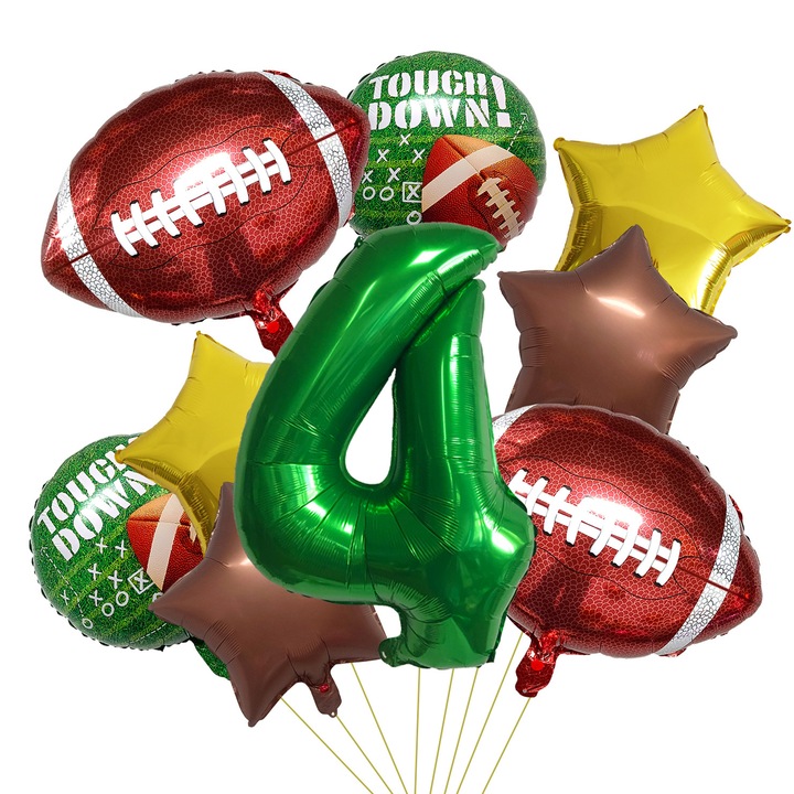Super Bowl témájú lufi szett, Enforose, 18x32 hüvelyk, alumínium