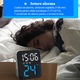 Ceas Electronic de Masa, BYONDSELF®, 3 Seturi de Alarma, 2 Niveluri de Luminozitate, Afisaj Temperatura si Data, Mod Nocturn, Mod "Snooze", Control Vocal, 12/24H, 10×4×11CM