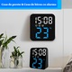 Ceas Electronic de Masa, BYONDSELF®, 3 Seturi de Alarma, 2 Niveluri de Luminozitate, Afisaj Temperatura si Data, Mod Nocturn, Mod "Snooze", Control Vocal, 12/24H, 10×4×11CM