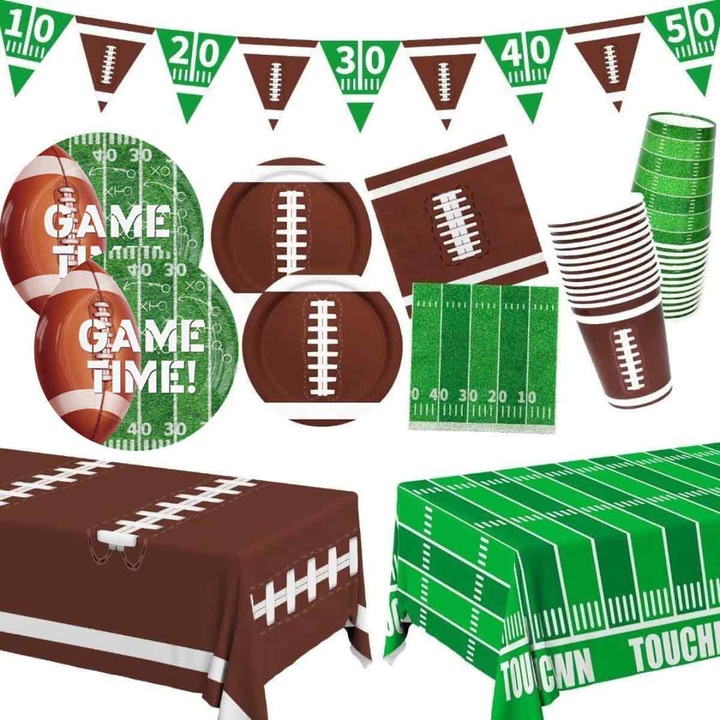 Set accesorii petrecere fotbal, Enforose, 24 piese, multicolor, 23.3x23.1x12.3cm