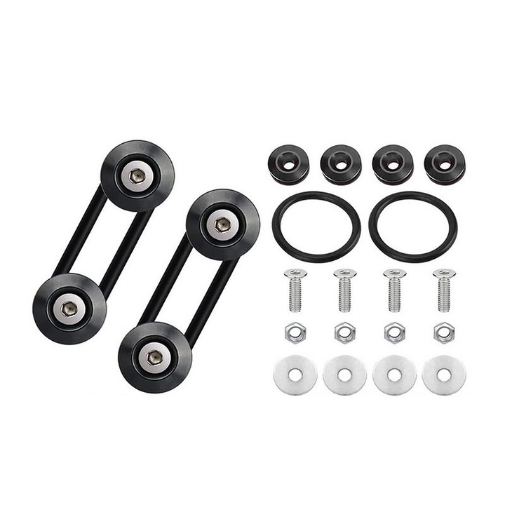 Kit de prindere rapida pentru bumper, Yakumuz, 4 cleme, otel inoxidabil, set