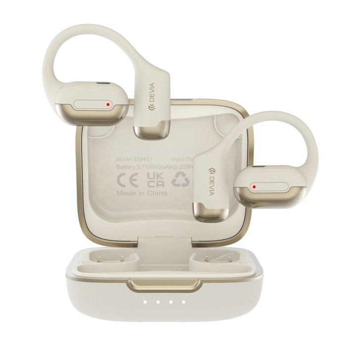 Безжични Bluetooth слушалки Devia Open-Ear OWS Pro1 Бежови