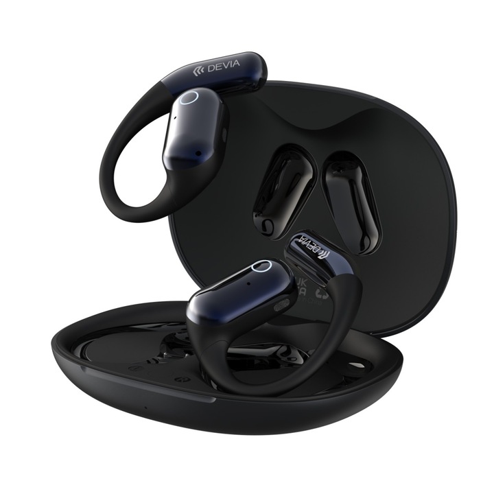 Безжични слушалки Devia, Bluetooth, Open-Ear, OWS Ultra1 Черни