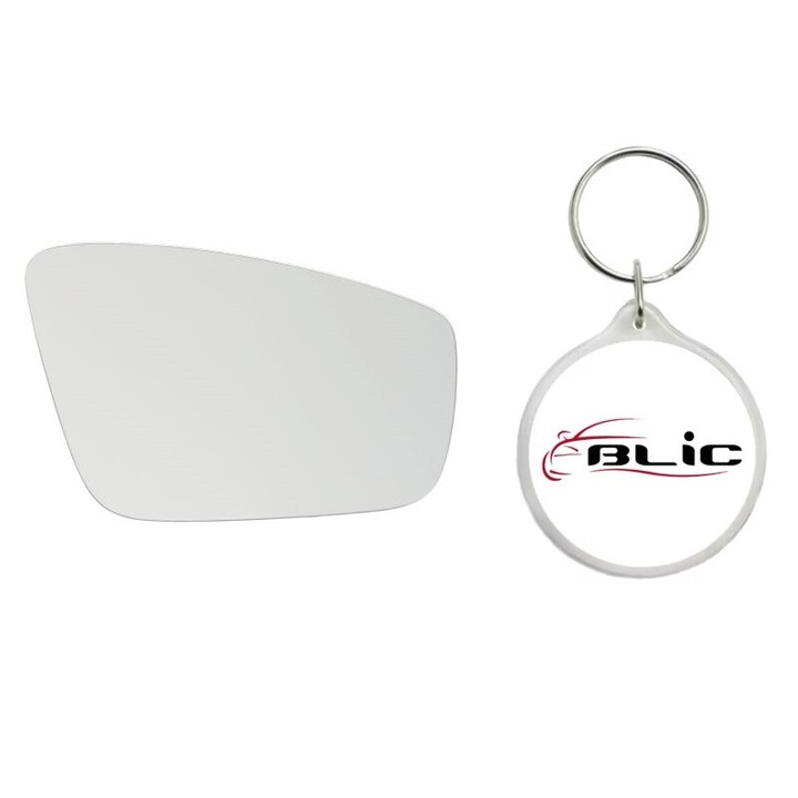 Set Sticla Oglinda Auto Retrovizoare Exterioara, Dreapta, Convexa, Crom, Incalzita, SEAT TOLEDO IV, SKODA FABIA III, RAPID 07.12-12.22 cu Breloc Personalizat Blic