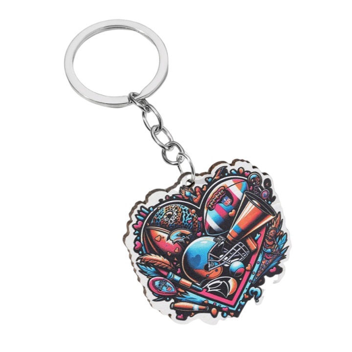 Breloc multicolor tematic, Enforose, 11x4cm, set 1 buc.