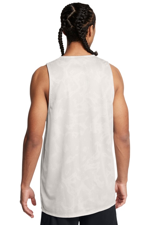 Under Armour, Top reversibil pentru baschet Baseline, Gri deschis, Gri inchis, S