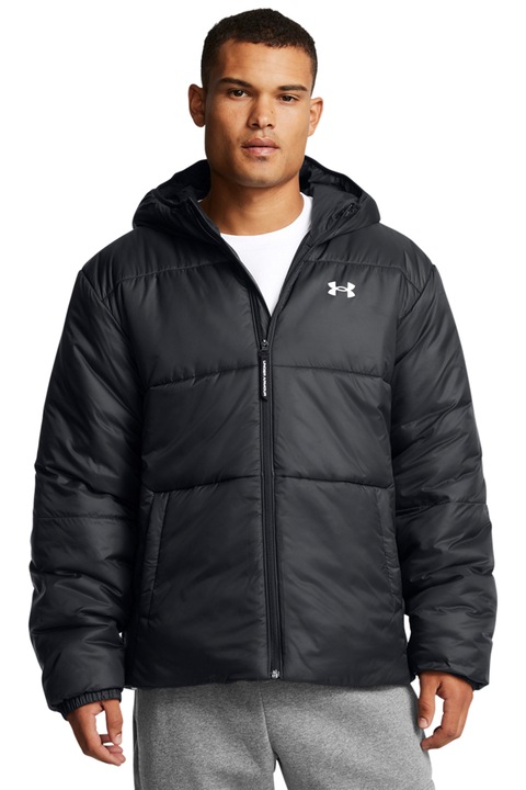 Under Armour, Geaca izolata pentru fitness Insulated, Negru