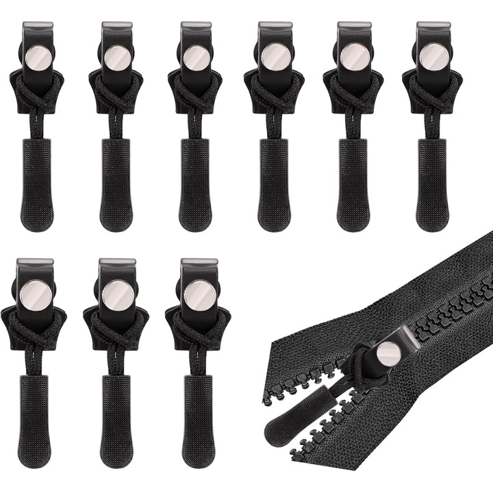 Cipzárjavító készlet, PsAyl®, 9 részes univerzális cipzárcsere azonnali javítású papucscsavarfejek, 3 különböző méretű