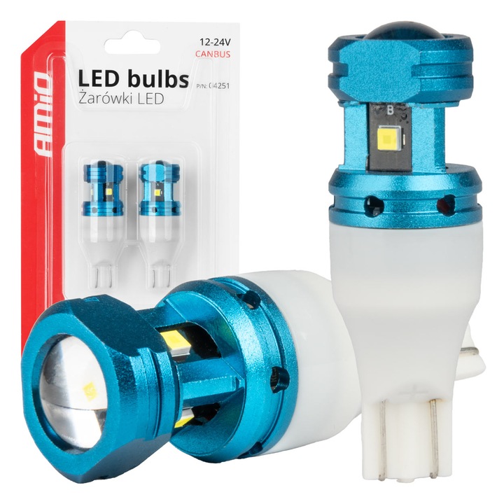 Комплект 2 LED крушки Canbus 12-24V T15 1860XS бяла светлина