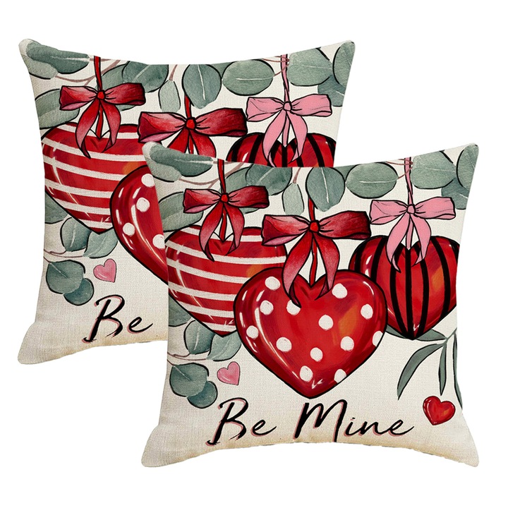 Fete de perna, Enforose, set 2 huse, inimi, dungi, multicolor