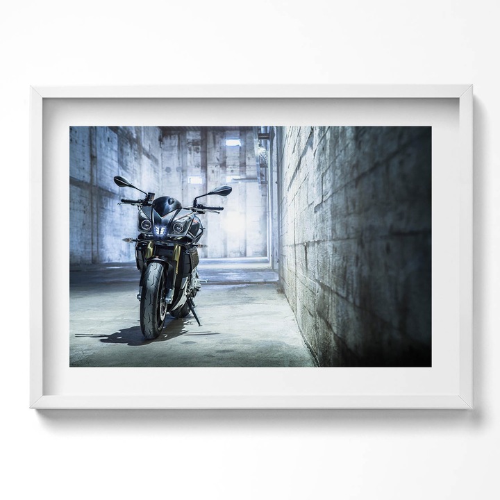 Tablou Inramat, Wallfluent, Oras mare noaptea, Rama alba, 70x50 cm, 010330010120100279886