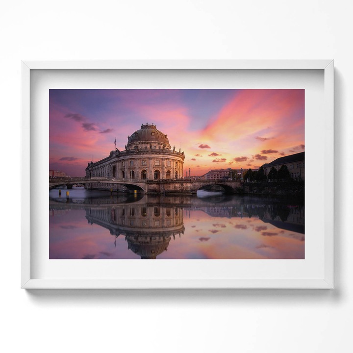 Tablou Inramat, Wallfluent, Castelul Spiš din Slovacia, Rama alba, 70x50 cm, 010330010120100280340