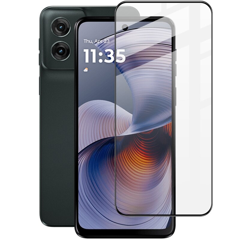 Folie Protectie Ecran pentru Motorola Moto G55, Sticla Securizata Temperata 9D, Margini negre