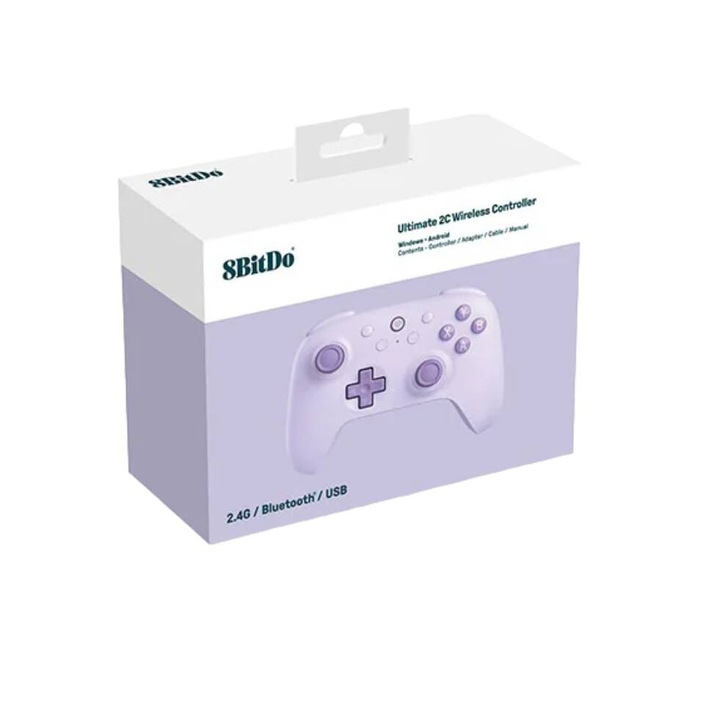 8bitdo Ultimate 2c vezeték nélküli kontroller, lila