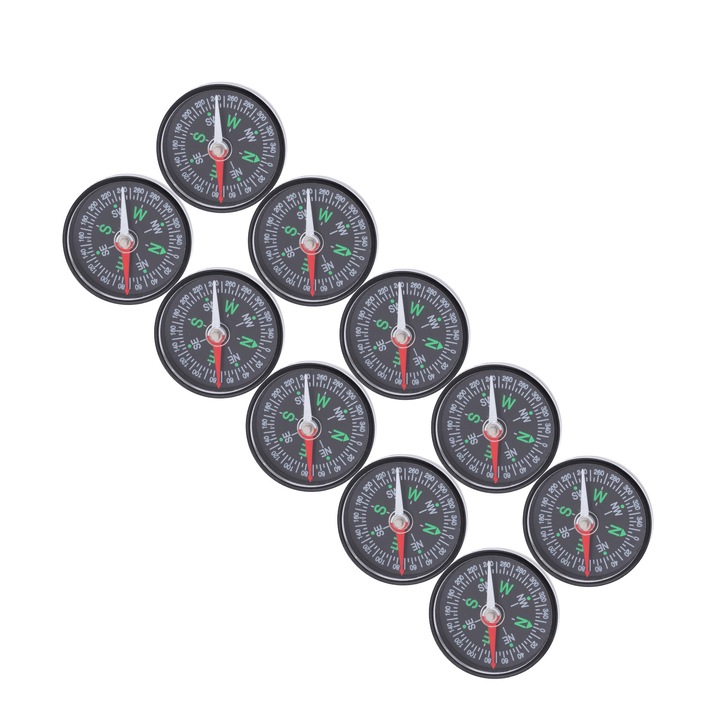 Компас, longziming, комплект от 10 части, лек дизайн, малък размер, прозрачен, за дейности на открито