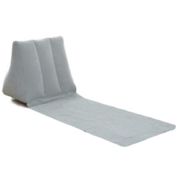 Надуваем къмпинг матрак, longziming, триъгълна форма, екологичен PVC материал, 138x48x46см