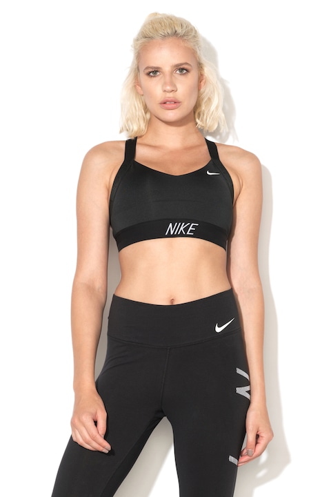 Nike, Pro Indy Enyhe Tartást Biztosító Sportmelltartó Kivehető Béleléssel, Fekete, XL