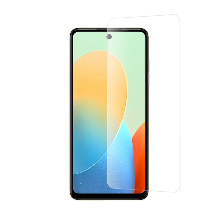 Протектор за Tecno Spark Go 2024, Spark 20, Spark 20C, Infinix Hot 40i, Smart 8, цял екран, защитено стъкло, 9H, прозрачен