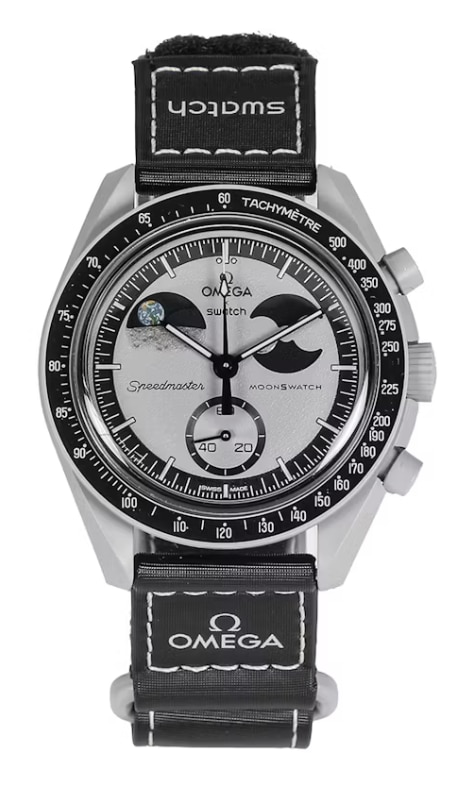 新品 OMEGA Swatch Mission to Earthphase Ceas Omega Swatch Mission To Earthphase, 42mm, gri - eMAG.ro