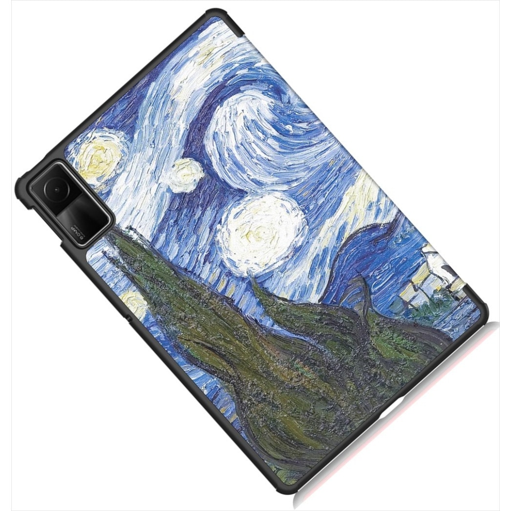 Husa tableta pentru Xiaomi Redmi Pad SE cu suport Multi-Unghi si functie Sleep/Wake, 8.7inci, Tripla, portabil, all-inclusive, Starry night
