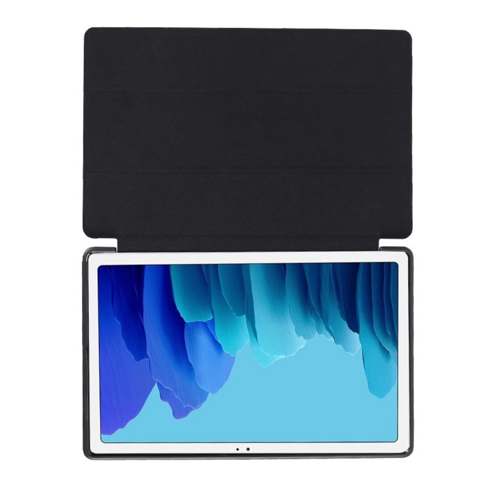 Husa compatibila cu Samsung Galaxy Tab S9 FE Plus, Tip carte, Silicon, durabil, confortabil, Protectie completa, Stand, Negru, Husa tableta, Accesoriu, Protectie dispozitiv, Husa cu suport, Business, britanic, minimalist