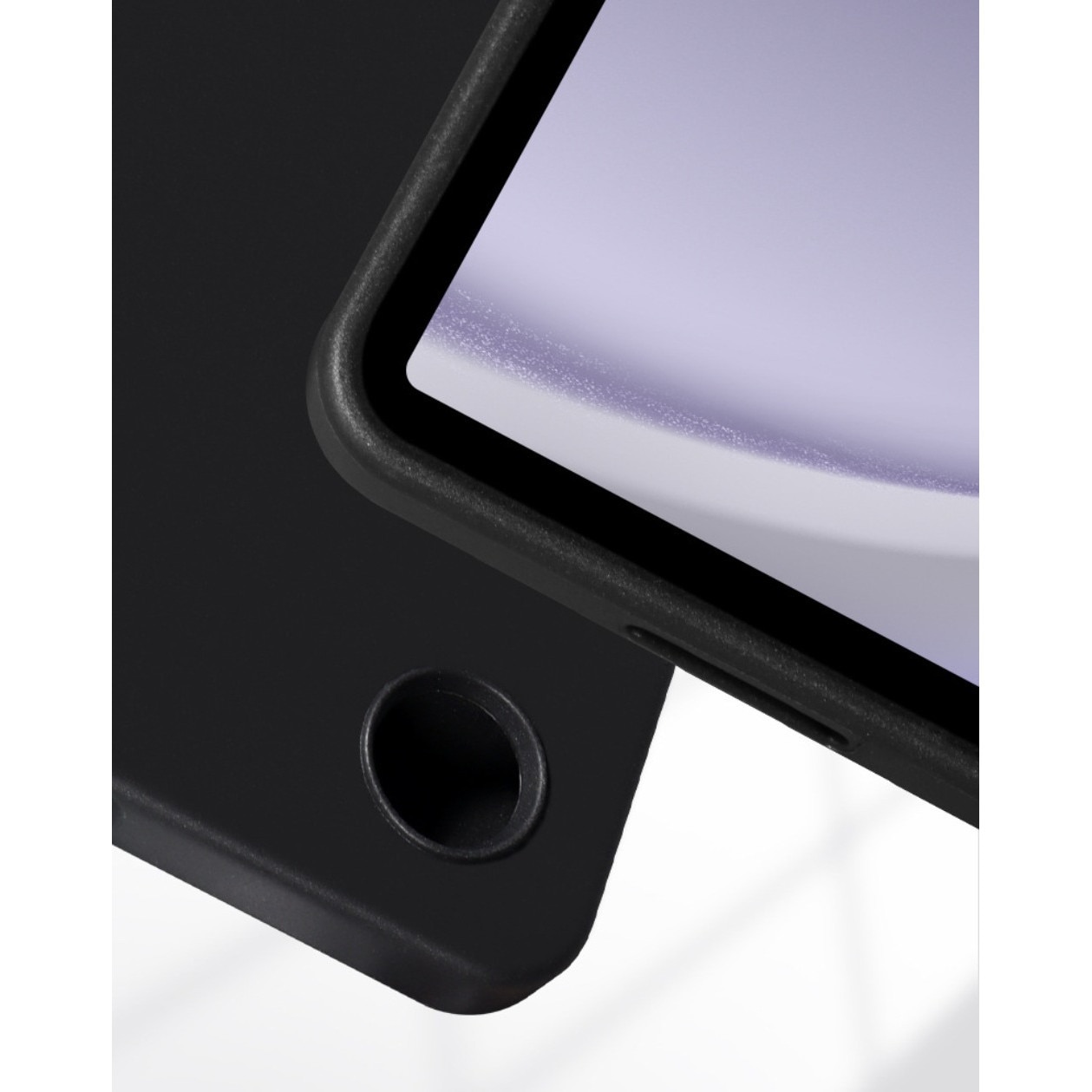 Husa compatibila cu Samsung Galaxy Tab S9 FE Plus, Tip carte, Silicon, durabil, confortabil, Protectie completa, Stand, Negru, Husa tableta, Accesoriu, Protectie dispozitiv, Husa cu suport, Business, britanic, minimalist